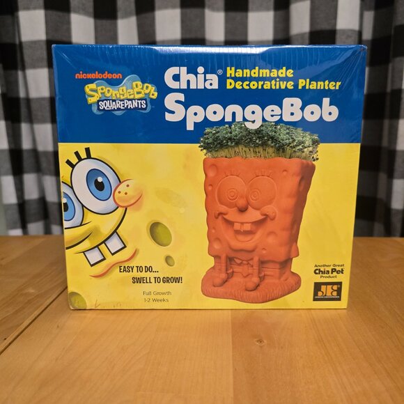 Spongebob Chia Pet Planter - Sealed - Pre-Owned - Picture 3 of 5